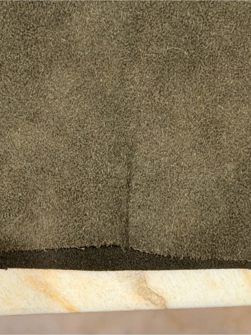 Brooks Brothers 100% Goat Suede A Line Skirt 6 Olive Green Leather Lined - Picture 8 of 8